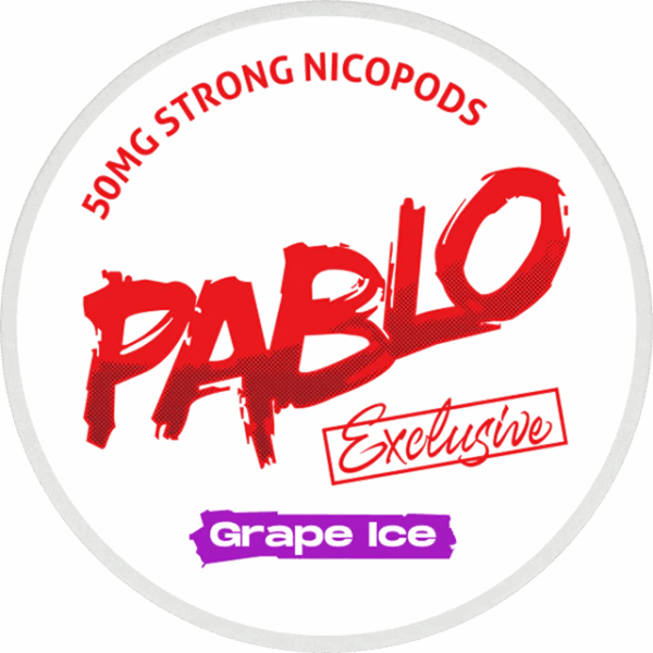 Pablo Grape Ice 30mg nicotine pouches – strong grape mint flavor, tobacco-free