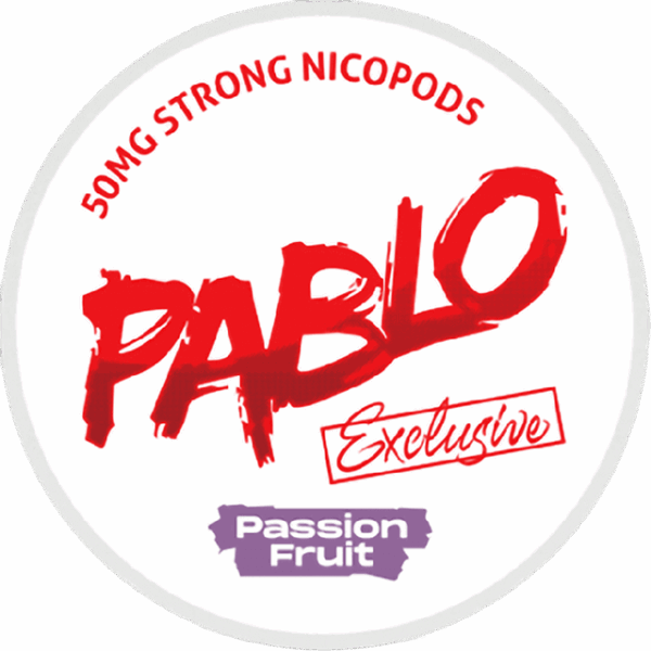 Pablo Passion Fruit 30mg nicotine pouches – tropical fruity flavor, strong, tobacco-free