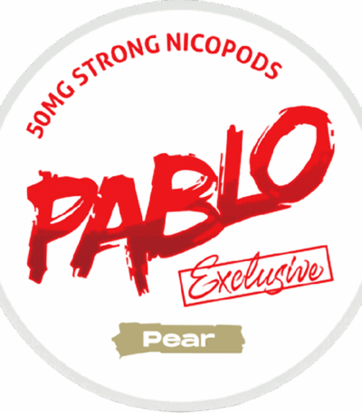 Pablo Pear 30mg nicotine pouches can – sweet pear flavor, tobacco-free, slim pouch with strong nicotine.