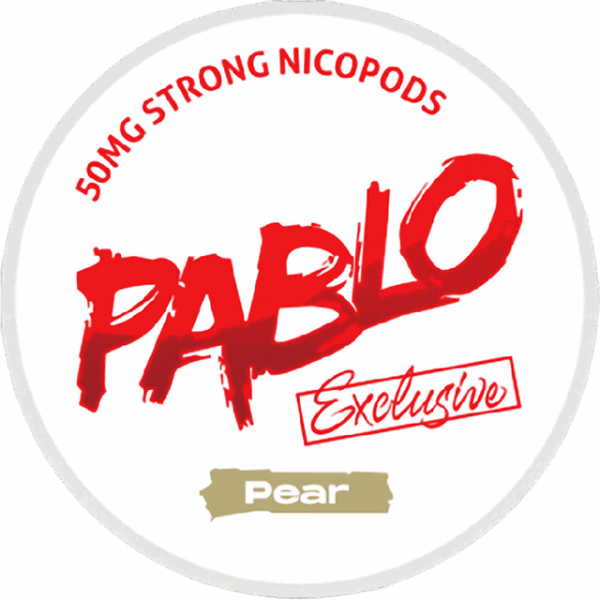 Pablo Pear 30mg nicotine pouches can – sweet pear flavor, tobacco-free, slim pouch with strong nicotine.
