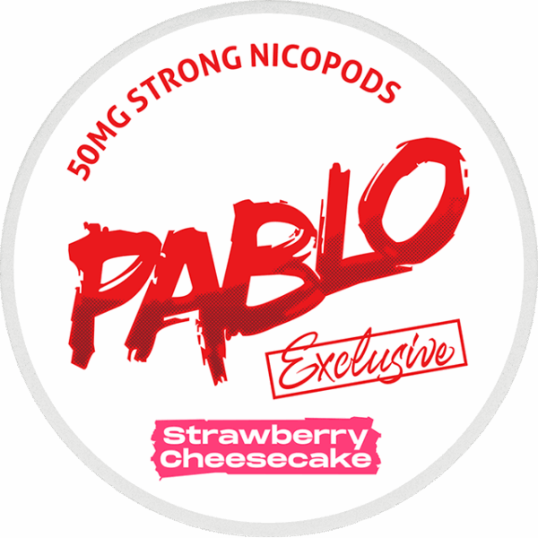 Pablo Strawberry Cheesecake 30mg nicotine pouches – sweet strawberry cheesecake flavor, strong, tobacco-free
