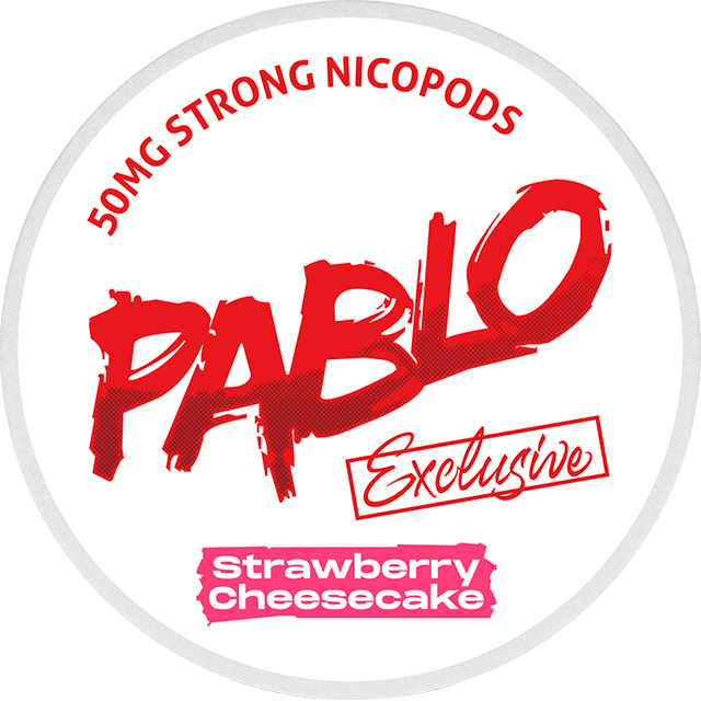 Pablo Strawberry Cheesecake 30mg nicotine pouches – sweet strawberry cheesecake flavor, strong, tobacco-free