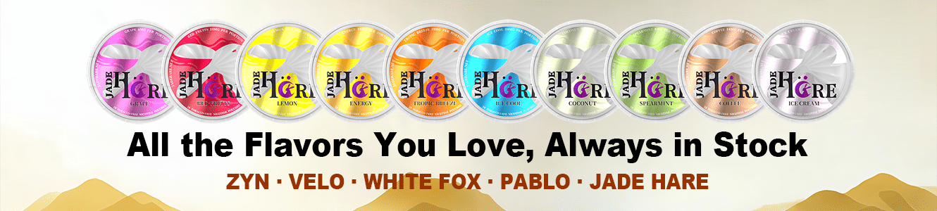 Rich flavored nicotine pouches from top brands ZYN, VELO, Pablo and White Fox